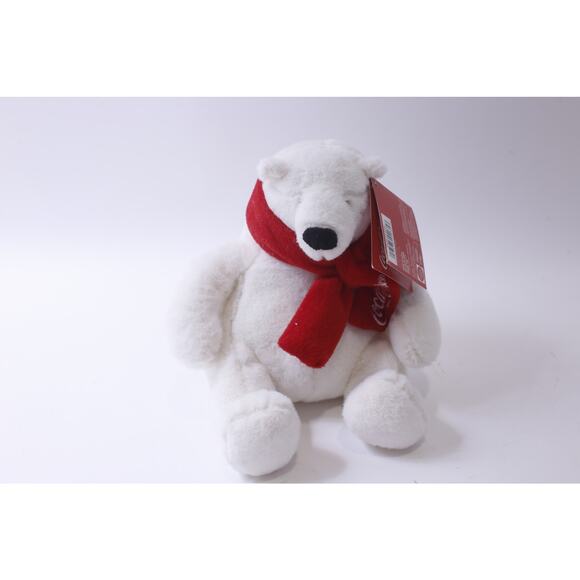 Coca-Cola Polar Bear, Medium Plush, DanDee, Stuffed Animal, ~ 241211-WH M-17-03 - Picture 1 of 4